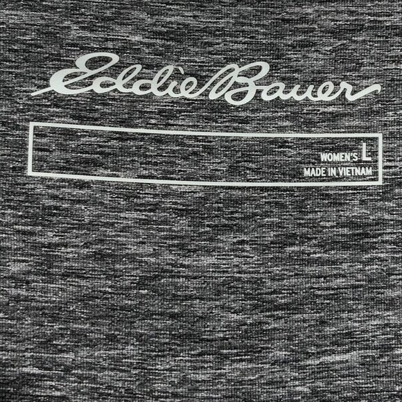 Eddie Bauer Womens T-Shirt Large Long Sleeve Gray V-Neck Jersey Top Casual - Picture 6 of 13